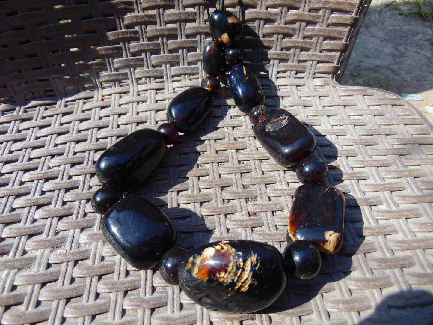 227 gram 19 Beads Big Necklace Indonesian Amber for Healing NK8