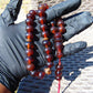 47 gr Hand Tasbih 33+3 Beads 12 mm Indonesian Red Amber for Healing FR67