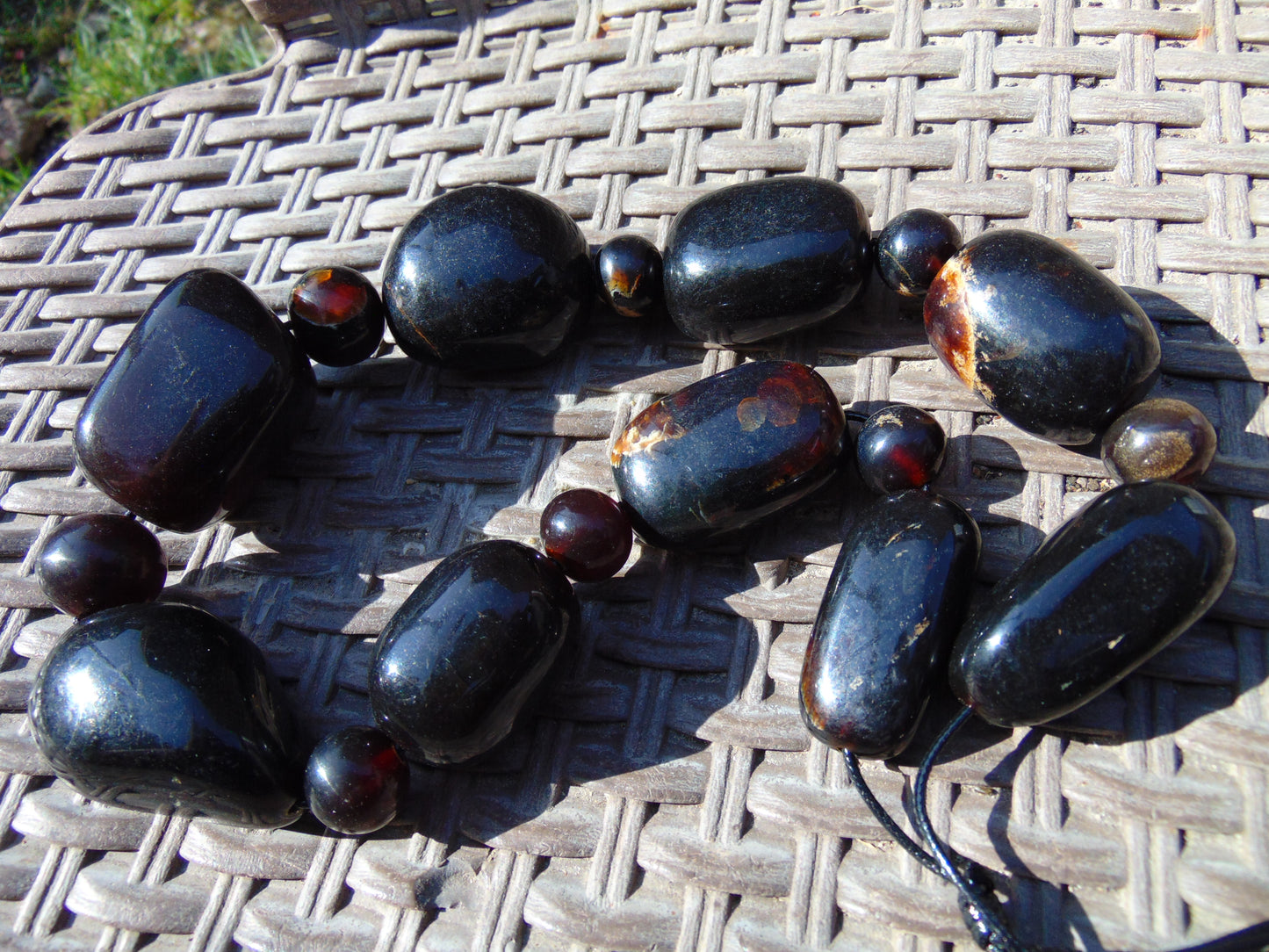 228 gram 17 Beads Big Necklace Indonesian Amber for Healing NK17