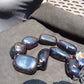 306 gr Big Necklace Indonesian Dark Blue Amber for Healing A9K66