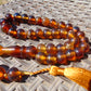 47 gr Hand Tasbih 33+3 Beads 12 mm Indonesian Yellow Blue Amber for Healing FR65
