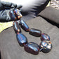 306 gr Big Necklace Indonesian Dark Blue Amber for Healing A9K66