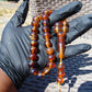 47 gr Hand Tasbih 33+3 Beads 12 mm Indonesian Yellow Blue Amber for Healing FR65