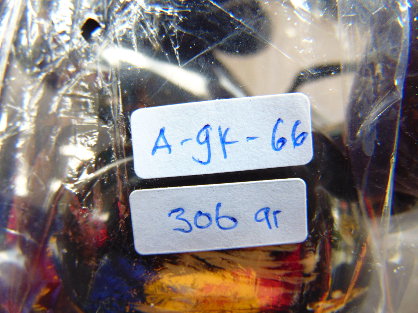 306 gr Big Necklace Indonesian Dark Blue Amber for Healing A9K66