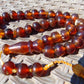 46 gr Hand Tasbih 33+3 Beads 12 mm Indonesian Yellow Red Amber for Healing FR68