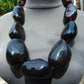 385 gr Big Necklace Indonesian Dark Red Amber for Healing A9K64