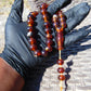 46 gr Hand Tasbih 33+3 Beads 12 mm Indonesian Yellow Red Amber for Healing FR68