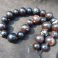 174 gr Small Beads Combination Necklace Indonesian Dark Red Amber for Healing A25K49