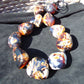359 gram 11 Beads Big Necklace Indonesian white Blue Amber for Healing A11K99