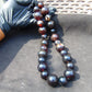174 gr Small Beads Combination Necklace Indonesian Dark Red Amber for Healing A25K49