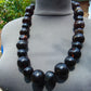 174 gr Small Beads Combination Necklace Indonesian Dark Red Amber for Healing A25K49