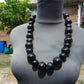 174 gr Small Beads Combination Necklace Indonesian Dark Red Amber for Healing A25K49