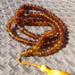68 gram 108 Beads 10 mm Mala Buddha Necklace for Yoga Meditation Indonesian Yellow Blue Amber for Healing FR20