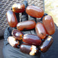 169 gram Small Beads Combination Necklace Indonesian Caramel Red Amber for Healing A11K39