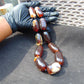 182 gram Small Beads Combination Necklace Indonesian Red Amber for Healing A11K38