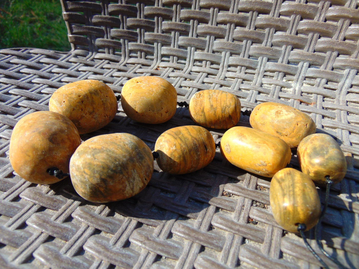 167 gr Small Necklace beads Indonesian Yellow Amber for Healing 26NKH2
