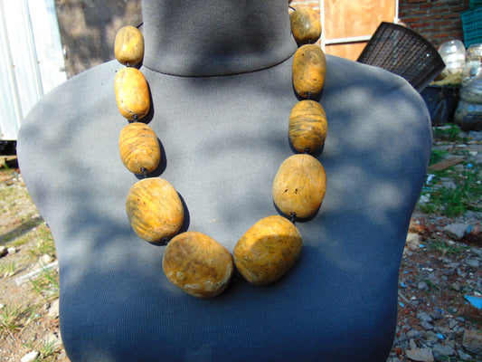 167 gr Small Necklace beads Indonesian Yellow Amber for Healing 26NKH2