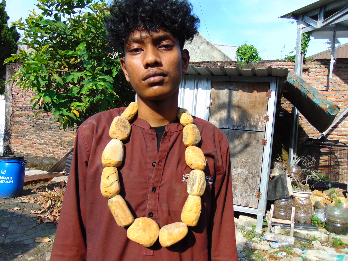 933 gr Necklace Indonesian Yellow Aromatic Amber for Healing 26NKH1