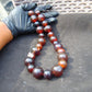 176 gr Small Beads Combination Necklace Indonesian Red Amber for Healing A25K48