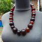 176 gr Small Beads Combination Necklace Indonesian Red Amber for Healing A25K48