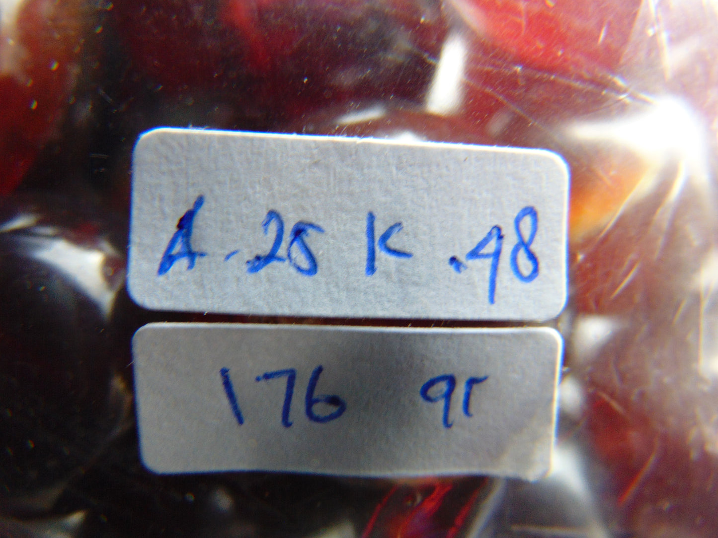 176 gr Small Beads Combination Necklace Indonesian Red Amber for Healing A25K48