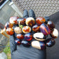 119 gr Small Beads Combination Necklace Indonesian white blue Amber for Healing A17K55