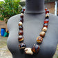 119 gr Small Beads Combination Necklace Indonesian white blue Amber for Healing A17K55