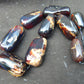 344 gr Big Necklace Indonesian Dark Blue Amber for Healing A9K69