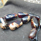 344 gr Big Necklace Indonesian Dark Blue Amber for Healing A9K69