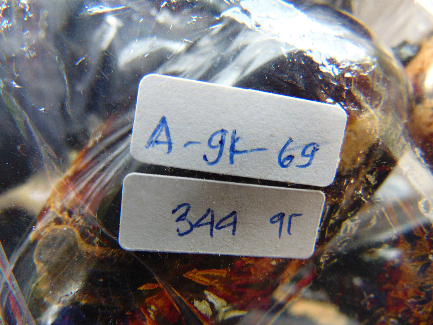 344 gr Big Necklace Indonesian Dark Blue Amber for Healing A9K69