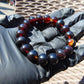 17 Gram 18 small Beads Bracelet Indonesian Dark Red Amber 12 mm for Healing FR90