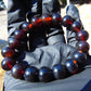 17 Gram 18 small Beads Bracelet Indonesian Dark Red Amber 12 mm for Healing FR90