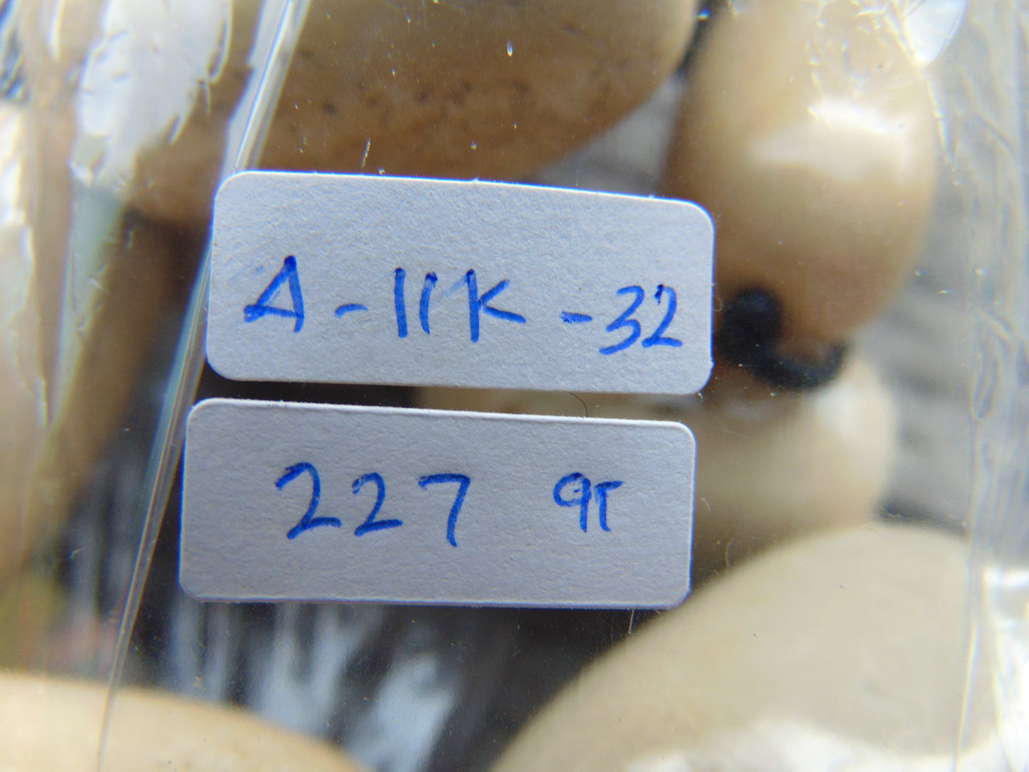 227 gram Small Beads Combination Necklace Indonesian White Amber for Healing A11K32
