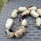 230 gram Small Beads Combination Necklace Indonesian Blue White Amber for Healing A11K33