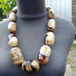 230 gram Small Beads Combination Necklace Indonesian Blue White Amber for Healing A11K33