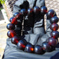 19 Gram 18 small Beads Bracelet Indonesian Cherry Red Amber 12 mm for Healing FR93