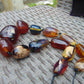 142 gr Small Beads Combination Necklace Indonesian Yellow Blue Amber for Healing A13K56