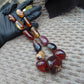 142 gr Small Beads Combination Necklace Indonesian Yellow Blue Amber for Healing A13K56