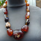 142 gr Small Beads Combination Necklace Indonesian Yellow Blue Amber for Healing A13K56