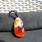 23  gr Teardrop Pendant Indonesian blue white Amber for Healing 25Y15