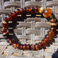 12 Gram 18 small Beads Bracelet TASBIH Indonesian Yellow Red White Amber for Healing FR92