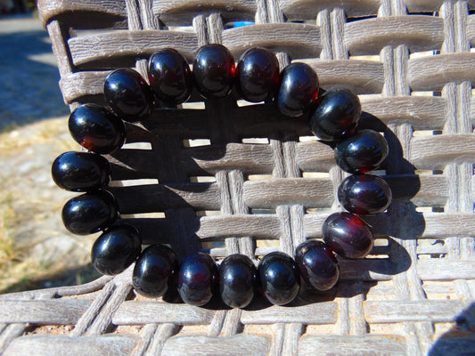21 Gram 18 small Beads Bracelet Indonesian Cherry Red Amber 12x14 mm for Healing FR101