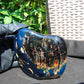 257 gram Full polished Indonesian Black Blue Amber for Healing ML75