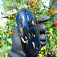 257 gram Full polished Indonesian Black Blue Amber for Healing ML75