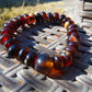 17 gr Bracelet Tasbih 33+1 Beads Indonesian White Yellow Red Bluish Amber for Healing BT5