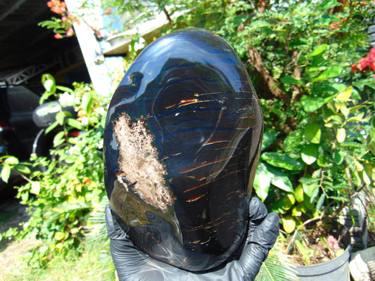 1111 gram Full polished Indonesian Blue Black Amber for Healing ML71