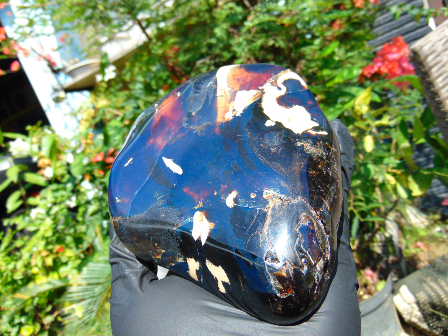 334 gram Full polished Indonesian Blue Amber for Healing ML70