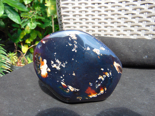 343 gram Full polished Indonesian Blue Amber for Healing AR127