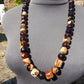 104 gr Small Beads Combination Necklace Indonesian Red White Amber for Healing FR72