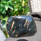 476 gram Full polished Indonesian Black Blue Amber for Healing AR131